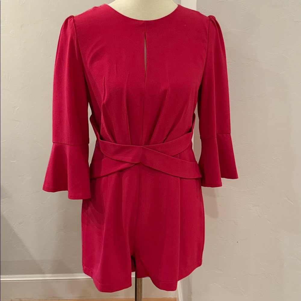 Fuschia bell Sleeve Romper